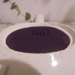 『モダン粉引き加飾ポットα』ティーポットコーヒーお茶湯呑和モダン急須 5枚目の画像