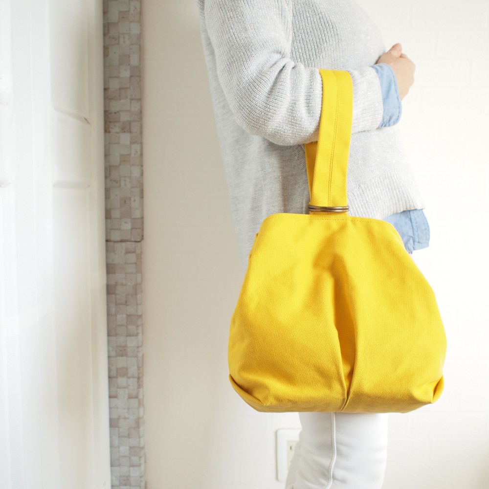 ミモザイエローの誘惑☆帆布トートバッグ