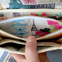 オーダーメイド　フランス生地の長財布 5枚目の画像