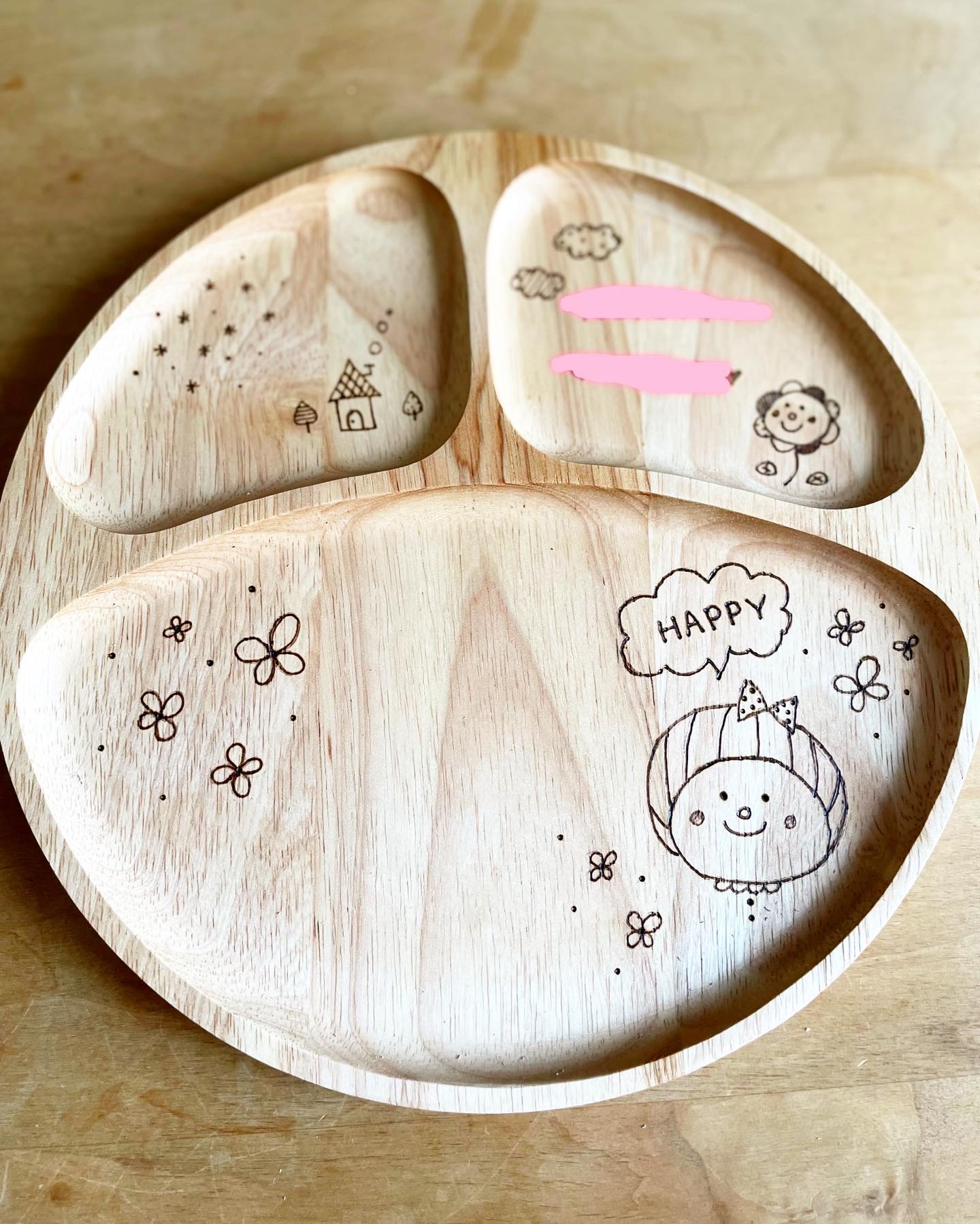 木製 ☆女の子用お名前入りプレート スプーン＆フォークセット☆お祝い・ベビー・出産お祝い・ナチュラル