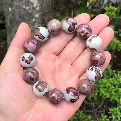セプタリアン 泥灰岩 16㎜ 天然石 ブレスレット ブレスレット 虹
