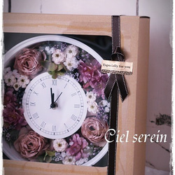 誕生日・新築祝い・ギフトに～バラ　花時計 3枚目の画像