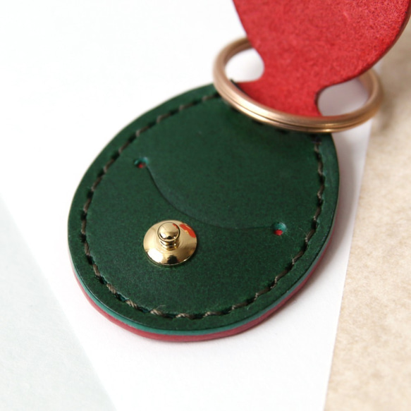 皮革鑰匙圈「Yukitsubaki」 | 配有可方便存放 500 日圓硬幣的口袋 第6張的照片