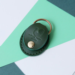 レザーキーホルダー『 ryuiso 』｜便利な500円玉が入るポケット付 2枚目の画像