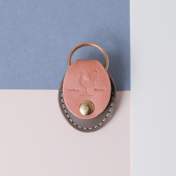 皮革鑰匙圈「toki」 | 配有可方便存放 500 日圓硬幣的口袋 第2張的照片