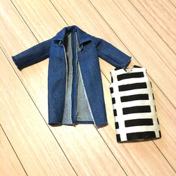 再販☆リカちゃん服☆デニムコート＆ワンピースの２点セット 3枚目の画像