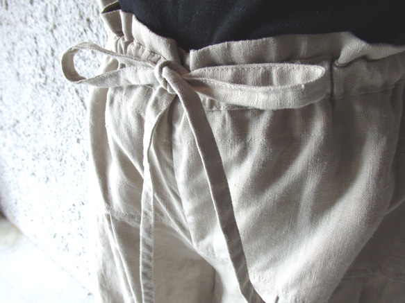 《再販》linen tuck flare pants 5枚目の画像
