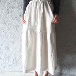 linen cotton long skirt 1枚目の画像