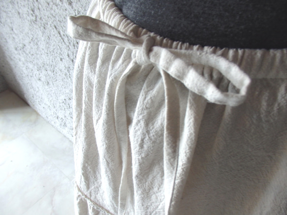 linen cotton long skirt 3枚目の画像