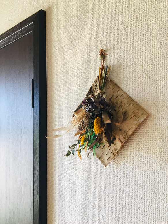 壁掛けドライフラワースワッグ 1枚目の画像