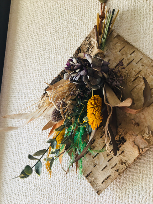 壁掛けドライフラワースワッグ 2枚目の画像