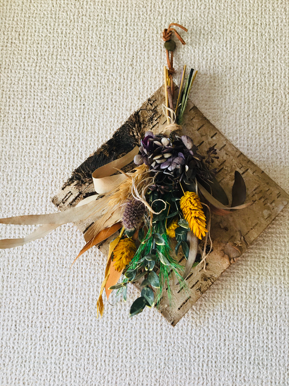 壁掛けドライフラワースワッグ 3枚目の画像