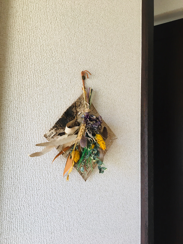 壁掛けドライフラワースワッグ 4枚目の画像