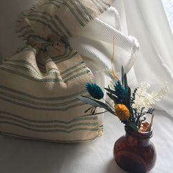 再販オムツケーキ　ドライフラワーブーケ付き 3枚目の画像