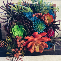 フェイク多肉植物壁掛け.ディスプレイアレンジ 4枚目の画像