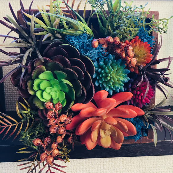フェイク多肉植物壁掛け.ディスプレイアレンジ 4枚目の画像