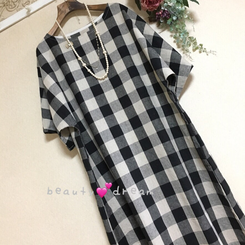 ブロックチェックチュールワンピース　※購入する気のない良いねは不要です ブロックチェックチュールワンピース ※購入する気のない良いねは不要です