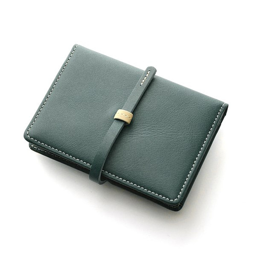 TOMO NARIAI ダークネイビー 名刺入れ 本革 名刺入れ レディース