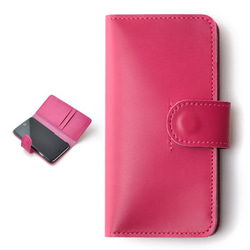手機殼皮革筆記本粉紅粉紅× 第1張的照片