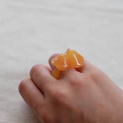 きのこリングマーブル クリアオレンジ 4枚目の画像