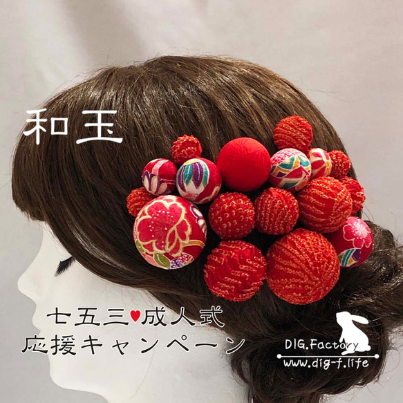 玉飾り 和玉髪飾り 成人式 卒業式 七五三 髪飾り 玉かんざし ♥ 和玉 髪飾り ♥ 七五三＆成人式応援キャンペーン 17本セット