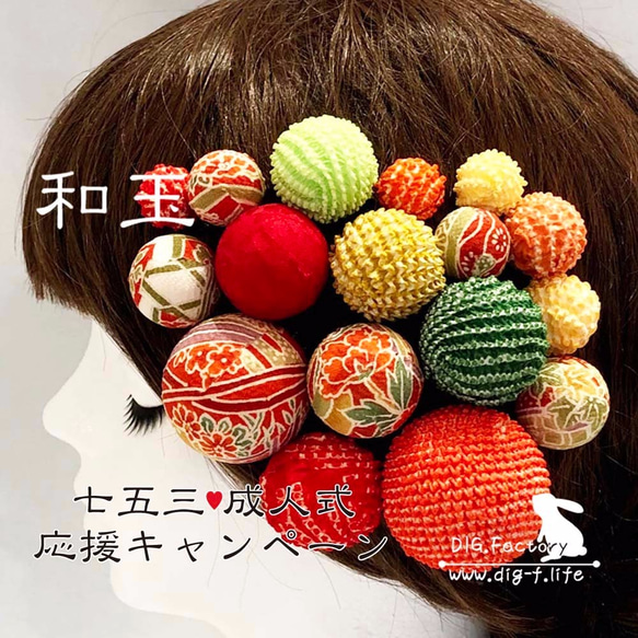 ♥ 和玉 髪飾り ♥ 七五三＆成人式応援キャンペーン 17本セット 