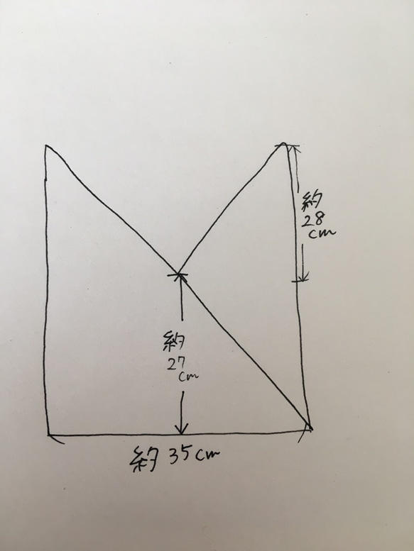 【sold】小さめおむすびバッグ（花柄ブルー） 5枚目の画像