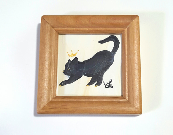 絵画 猫 猫の絵 アート ミニ画 黒猫 cat art arte katze 黒猫の小さな絵画 絵画 よう 通販 2191939｜Creema(クリーマ)