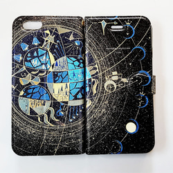 海王星の街　iPhoneケース手帳型 2枚目の画像