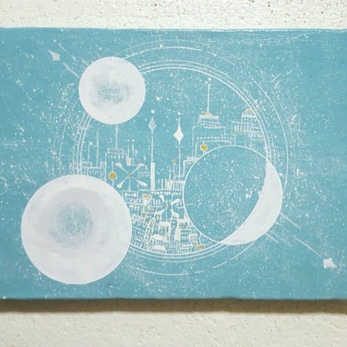 ○Moon memory 絵画原画 Huai River moon - Wu Zixu from the series One Hundred