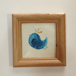 青い鳥の小さな絵画 1枚目の画像