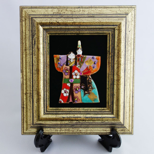 雛人形(二人・A)の七宝焼アートフレーム[受注制作] その他置物