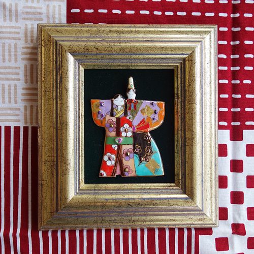 雛人形(二人・A)の七宝焼アートフレーム[受注制作] その他置物