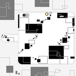 モノクロ手帳型スマフォiPhoneケース 1枚目の画像