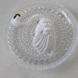 白鳥の湖 ブローチ*white*② スワン 鳥 マット 3枚目の画像