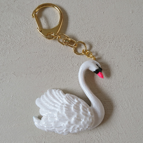 白鳥の湖 キーホルダー*white*① 鳥 スワン キーリング mi-shi* 通販