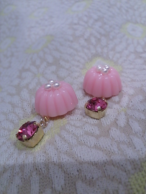 いちごみるくjelly ピアス*mi75**pink girly 3枚目の画像