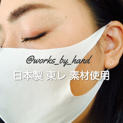 ホワイト再再販【春マスク】東レ日本製 立体マスク１枚 耳が痛くなりにくい 吸湿速乾 ムレにくく衛生的 洗える 1枚目の画像