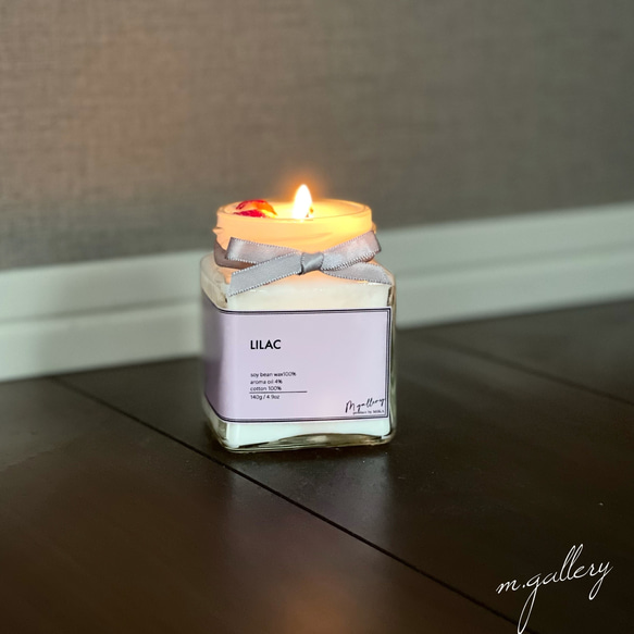 ☆新作☆【ライラック】ソイアロマキャンドル SOY CANDLE 2枚目の画像