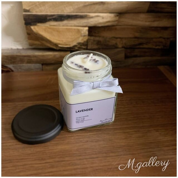 【ラベンダー】ソイアロマキャンドル SOY CANDLE　ウェディング　バースデー☆ 2枚目の画像