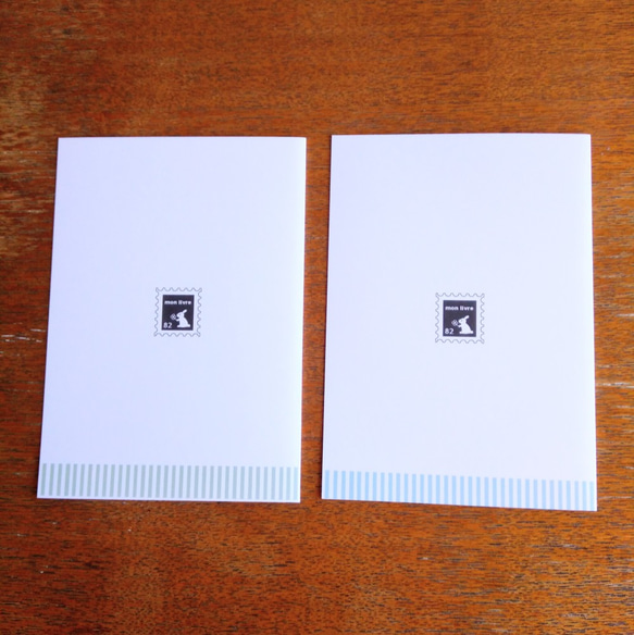 メッセージカード/黒ネコ、白ネコ＜For youカード＞ 4枚目の画像