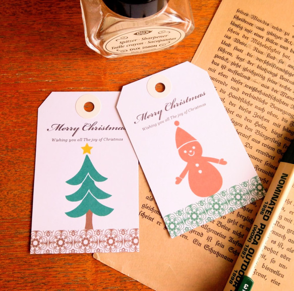 ギフトタグクリスマスカード＜ミニメッセージカード＞ 1枚目の画像