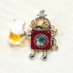 ROBOKOBO ブローチ ビールキューベー 1枚目の画像