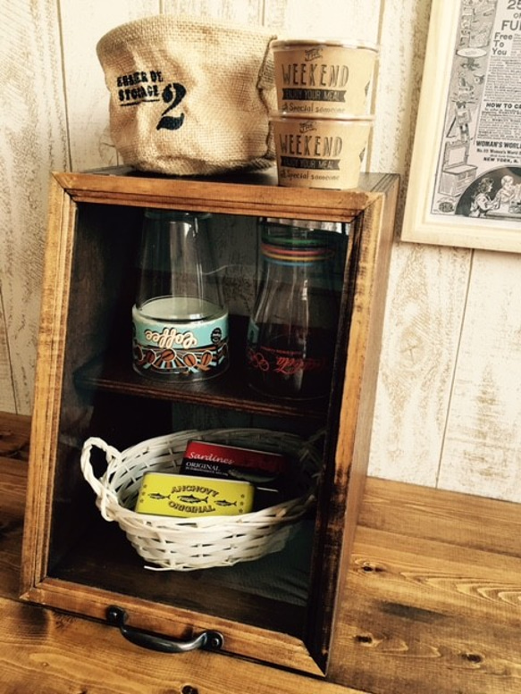 送料込み！収納もバッチリ♪カフェ風ハンドメイドカウンターキッチン