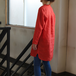 pullover long shirt/プルオーバーシャツ＊french linen100% 7枚目の画像