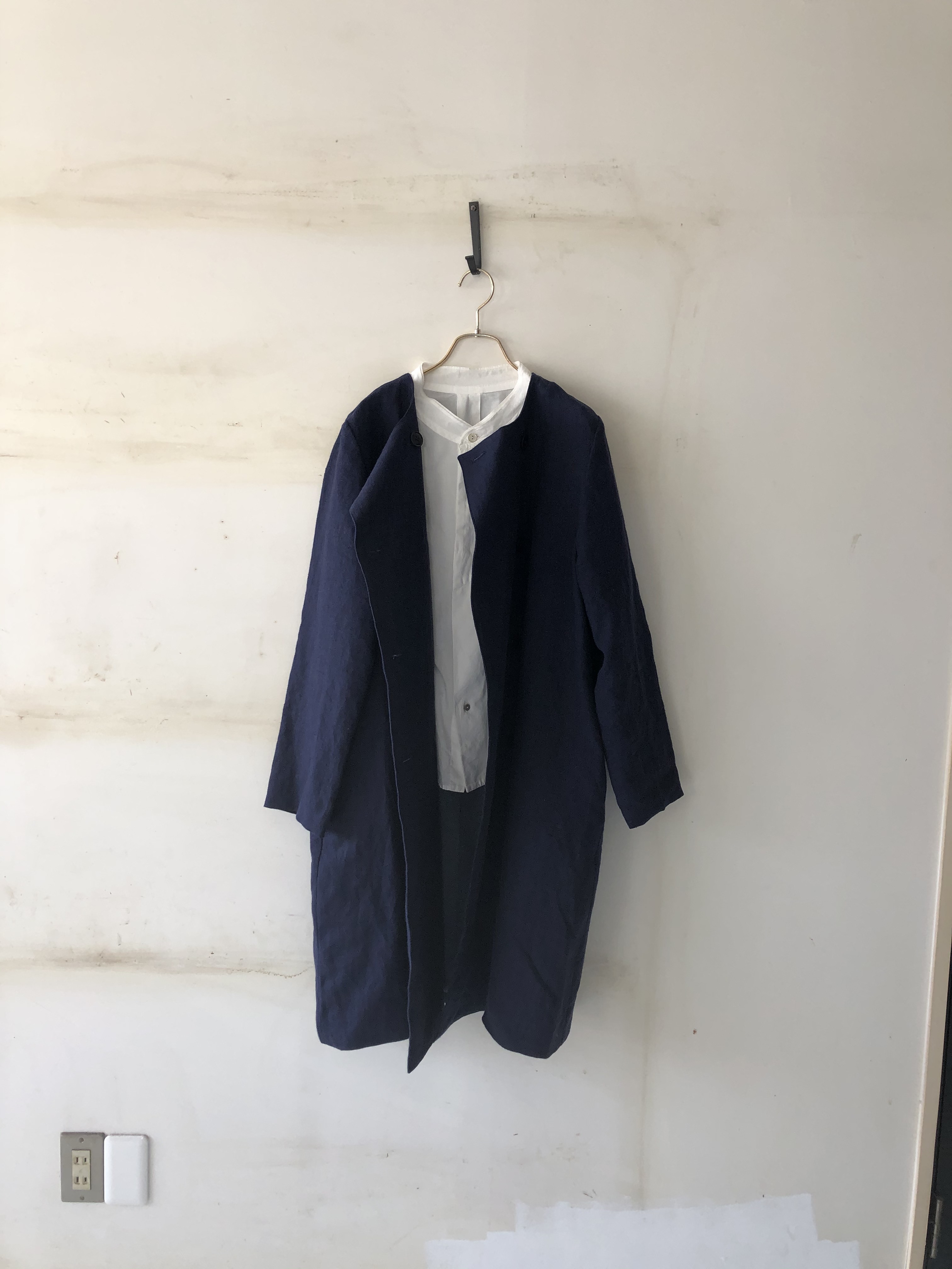 厚手リネンコート25番手厚手belgian linen