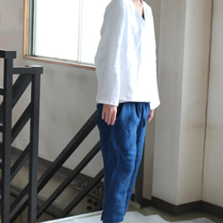 Cropped pantsクロップドパンツ４ポケット＊belgian-linen25【受注生産】 7枚目の画像