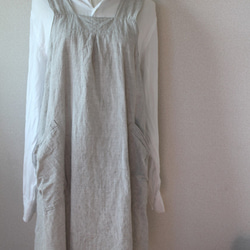 100% 立陶宛亞麻 ~ 背布/一件圍裙 ~ 不適用 第3張的照片