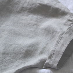 夏のブラウスlithuanian linen　半袖/ブルーグレー　【受注生産品】 4枚目の画像