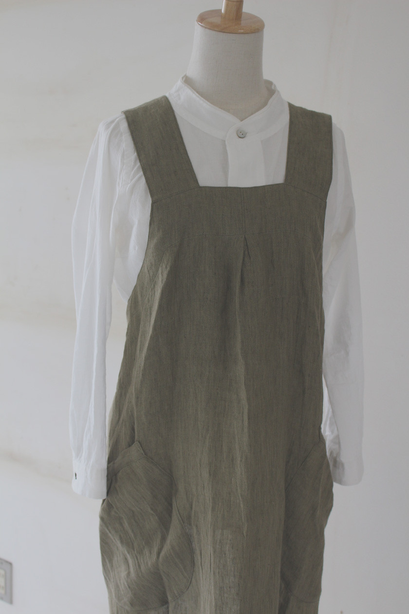 リゼッタ ボニュー ストライプ リトアニアリネン 麻100％ ワンピース